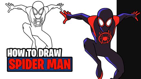 How To Draw Spider Man Cum Sa Desenezi Omul Paianjen Youtube