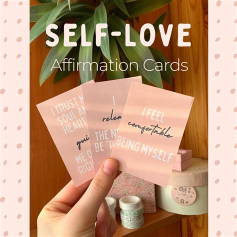 Self Love Affirmation Cards Digital Affirmation Cards Etsy