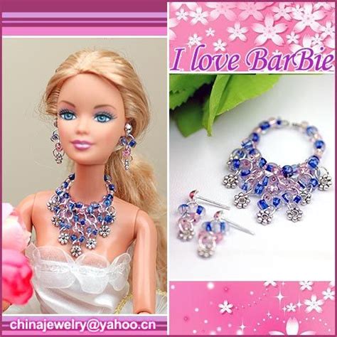 barbie doll jewelry set barbie necklace and earring doll jewelry barbie dolls barbie diy