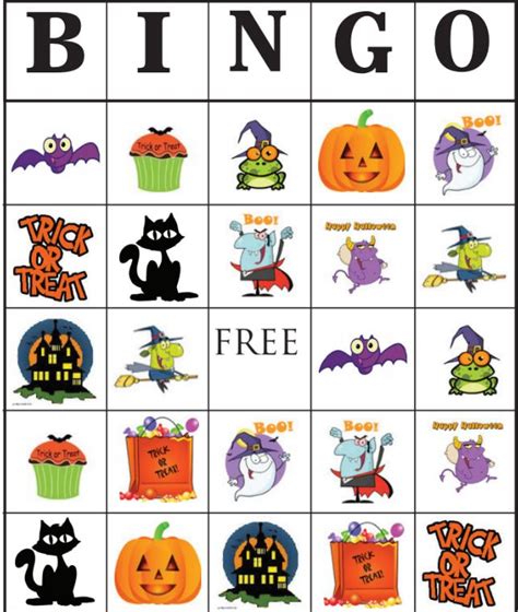 Free Halloween Bingo Card Generator Printable Bingo Cards