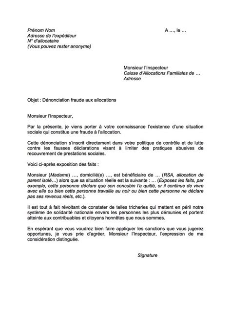 Je souhaite résilier pour la raison suivante : exemple de lettre de denonciation - Modele de lettre type