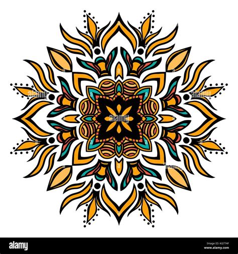 Mandala Square Ornament Tribal Ethnic Pattern Arabic Indian Motif