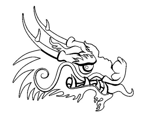 Red Dragon Head Coloring Page