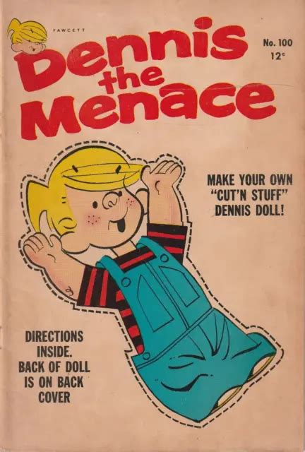 Dennis The Menace 100 Cut N Stuff Doll Fawcett Silver Age 1969 Nice