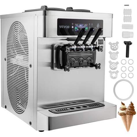 Vevor W Commercial Countertop Ice Cream Machine L H Yield Flavors Soft Maker W