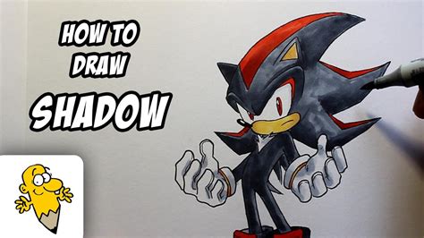 How To Draw Shadow Sonic The Hedgehog Drawing Tutorial Youtube