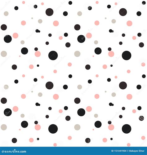 Polka Dot Seamless Vector Pattern White Background Colorful Polka Dots