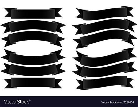 Ribbon Banner Black Royalty Free Vector Image Vectorstock