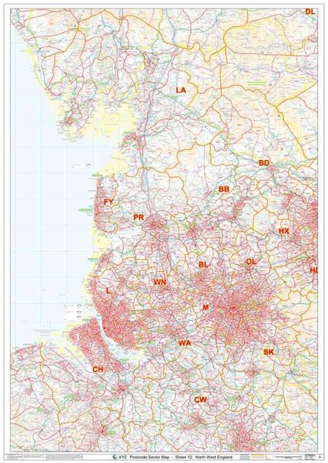 North West England Postcode Sector Map S12 Map Logic