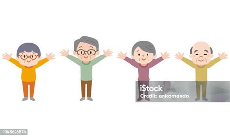 senior to spread both hands stock illustration download image now senior adult adult