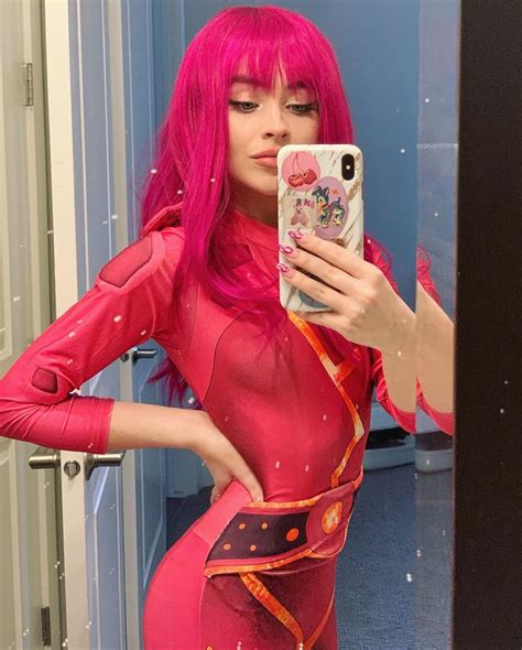 Sabrina Carpenter Dressed Up In A Lava Girl Costume For Halloween