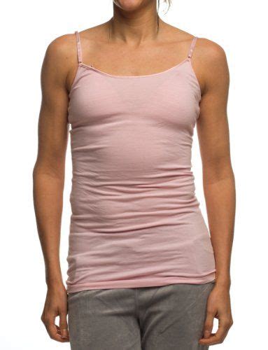 Womens Long Solid Spaghetti Strap Tank Top By Blvd Pink Small Blvd