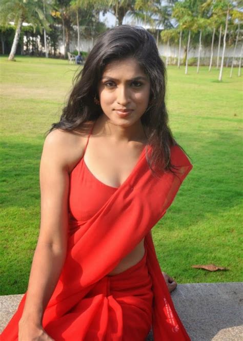 Tamil Actress Kanishka Spicy Cleavages In Red Saree Stills Cine Gallery
