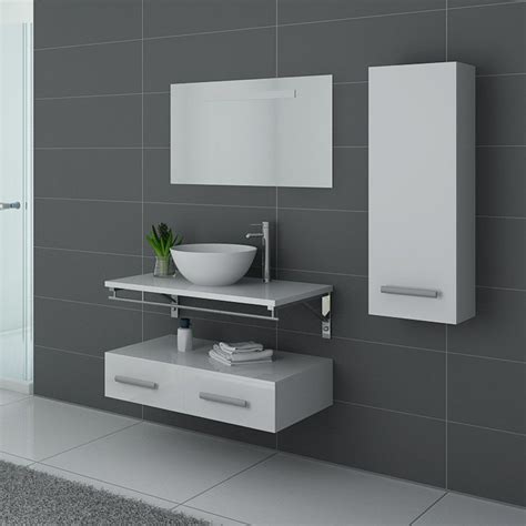 Meuble de salle de bain suspendu. MEUBLE SALLE DE BAIN 1 VASQUE REF : VIRTUOSE blanc