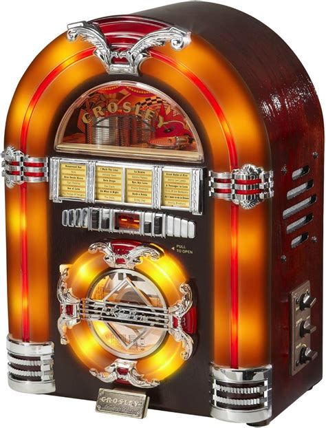 Crosley Cr11cd Jukebox Cd Player With Authentic Neon Lighting