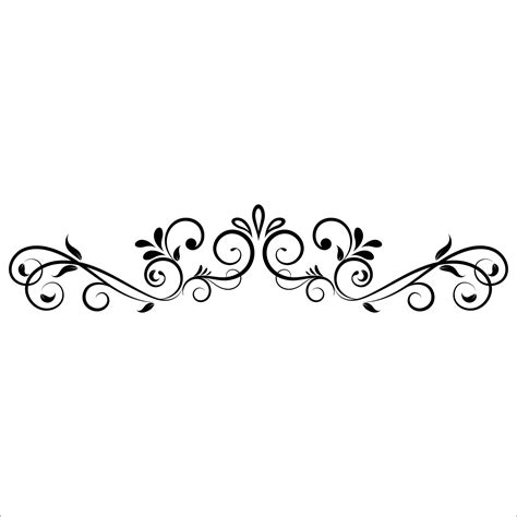 Floral Elements Design Luxury Ornamental Graphic Element Border