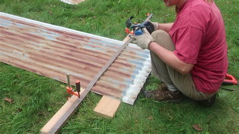 How To Cut Corrugated Sheet Metal Roofing For Reuse Youtube