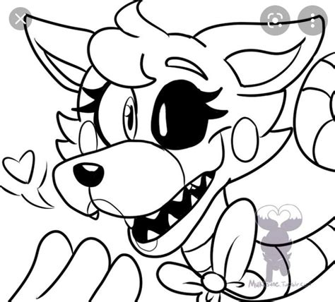 Foxy X Mangle Coloring Pages