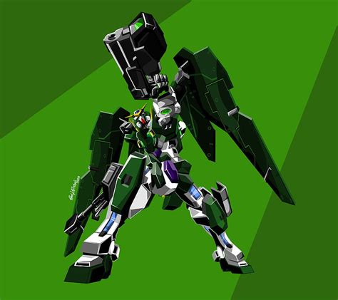 2k Free Download Gundam Dynames 00 Anime Green Mecha Hd