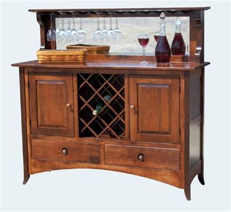 Amish Shaker Hill Buffet And Wine Cabinet Wine Buffet Wine Cabinets