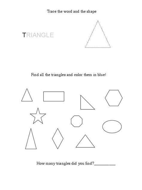 5 Triangle Tracing Worksheet