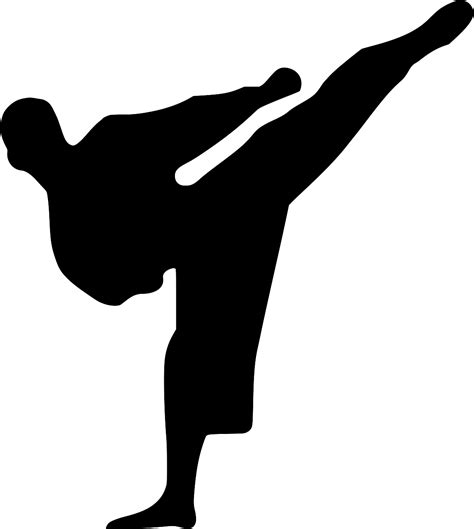 Svg Karate Kick Kampf Sport Kostenloses Svg Bild And Symbol Svg Silh