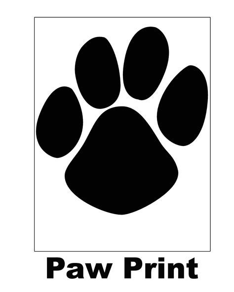 Paw Print Stencil Printable