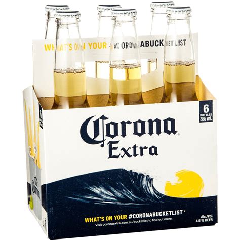 Corona Extra Lager Bottles 355ml X 6 Pack Woolworths