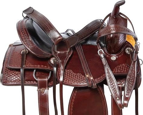 Acerugs Western Riding Horse Saddle Premium Tooled Leather
