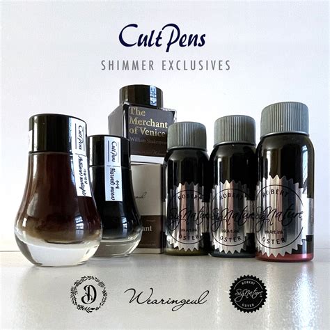 Cult Pens Shimmer Ink Exclusives Swatch Tests Fountain Pen Ink Art