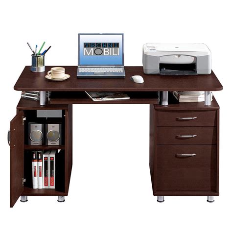 Supports up to 200 lbs. FCH PC Computer Desk Laptop Writing Table Workstation with Pull-Out Keyboard Tray and Drawers ...