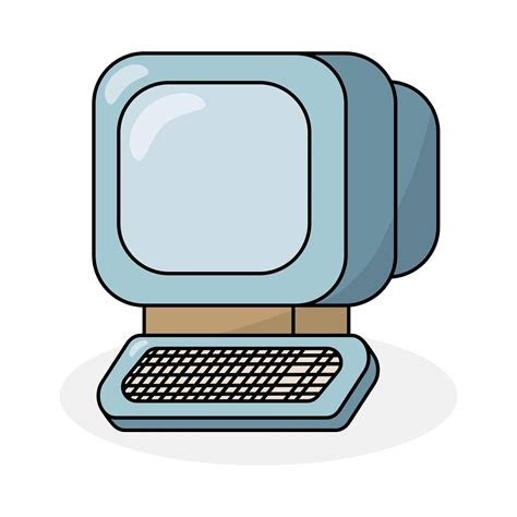 Retro Computer From 90s Classic Vintage Pc Stock Image Vectorgrove
