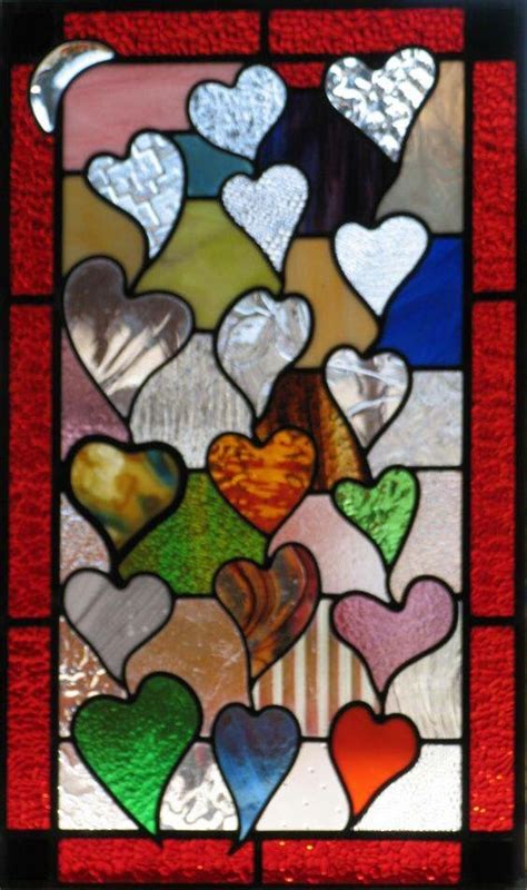 Stain Glass Hearts Stained Glass Heart Glass Heart Stained Glass