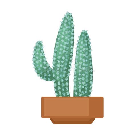 Houseplant Cacti Vector Cartoon Icon Vector Illustration Cactus On