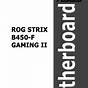Asus Rog Strix B450 F Gaming Ii Manual