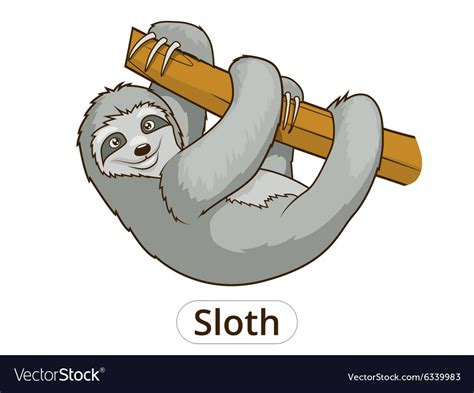 Sloth Cartoon Royalty Free Vector Image Vectorstock