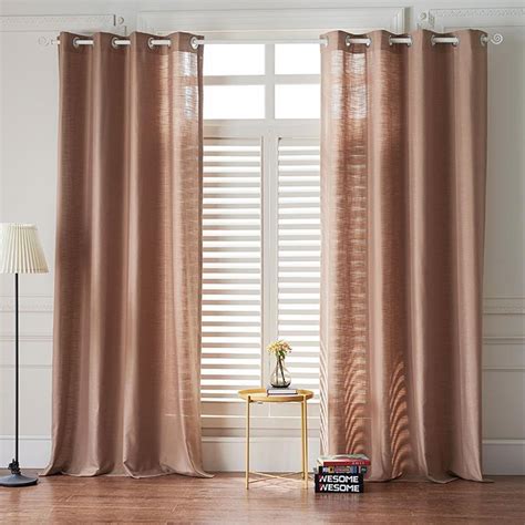 Living Room Light Brown Curtains Homedecorations