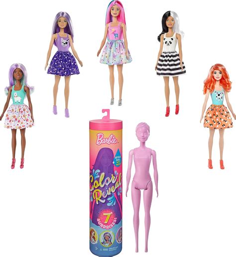 Barbie Color Reveal Doll With 7 Surprises 1 Amazon Fr Jeux Et Jouets