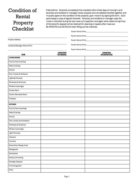 Rental Inspection Checklist Editable 2014 2024 Form Fill Out And Sign