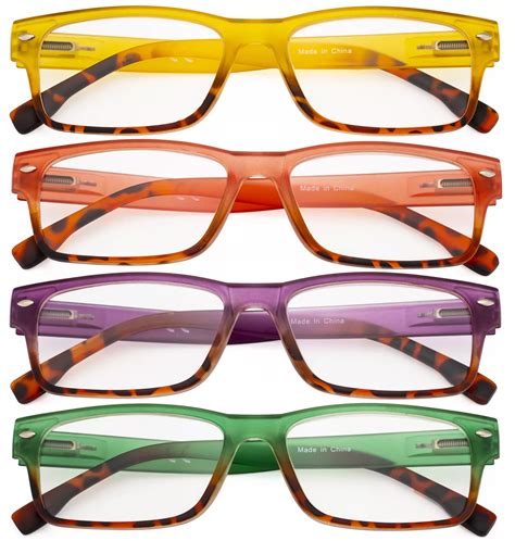 eyekepper 4 pack reading glasses stylish rectangle ladies readers for women read ebay