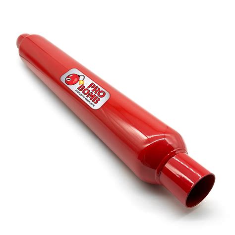 Universal Glass Pack Exhaust Pro Bomb Muffler In Cherry Red Or