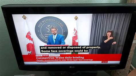 Welsh Government Press Briefings Bsl Clip On Bbc News Channel On