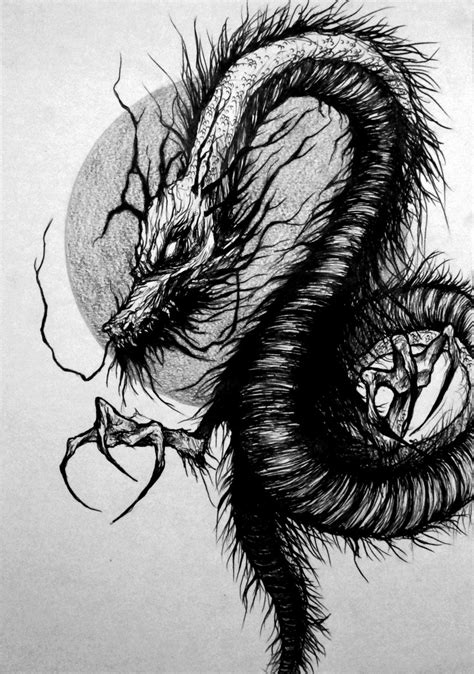 Dragon Ink Drawing Giin Productions
