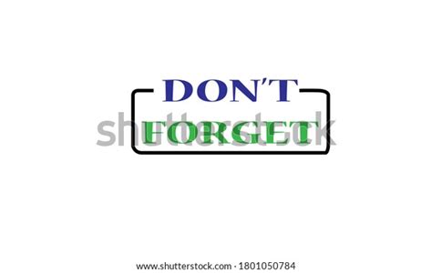 Dont Forget Badge Vector Illustration Stock Vector Royalty Free