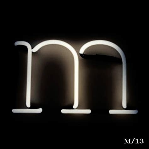 Neon M Letter Light Vintage Matters