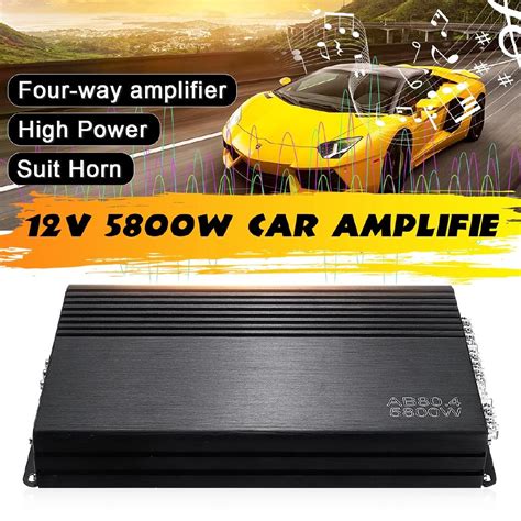 Cheap 5800w 12v High Power Four Way Amplifier Car Amplifier Hifi Audio
