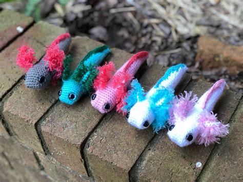 Crochet Axolotl Amigurumi Stuffie Plushie Toy Etsy Axolotl Rainbow
