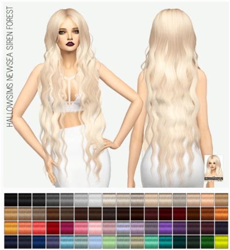 Miss Paraply Newsea Siren Forest Hair Solids • Sims 4 Downloads