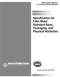 Aws Bookstore Aws A A M Specification For Filler Metal Standard Sizes Packaging And