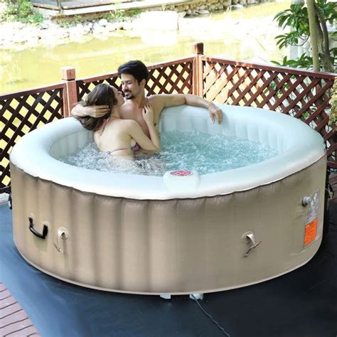 Made of high quality materials, our tubs is an example of tubs are extremely popular in scandinavia and becoming a must have in the uk, france and all around the europe. 6 Person Portable Inflatable Hot Tub for Outdoor Jets ...